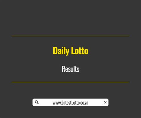 south african daily lotto results|Daily Lotto Results (6/49) .